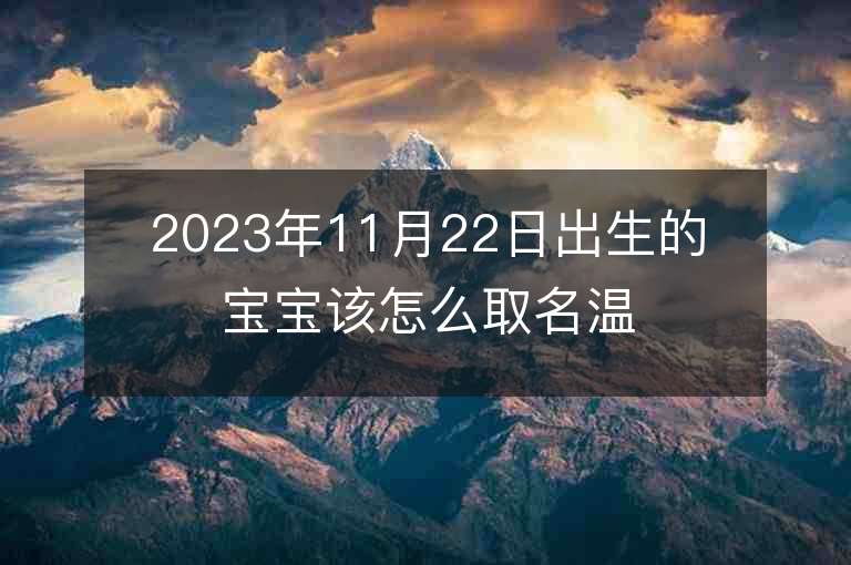 2023年11月22日出生的寶寶該怎么取名溫柔文雅的女寶名字推薦