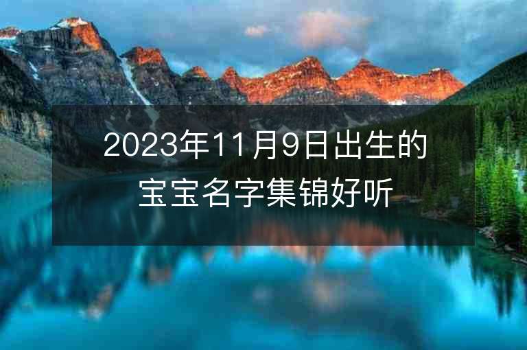 2023年11月9日出生的寶寶名字集錦好聽的寶寶名字推薦