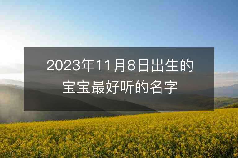 2023年11月8日出生的寶寶最好聽的名字寶寶起名大全