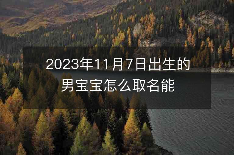 2023年11月7日出生的男寶寶怎么取名能成大事的男孩子名