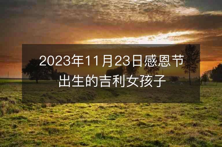 2023年11月23日感恩節出生的吉利女孩子名字推薦