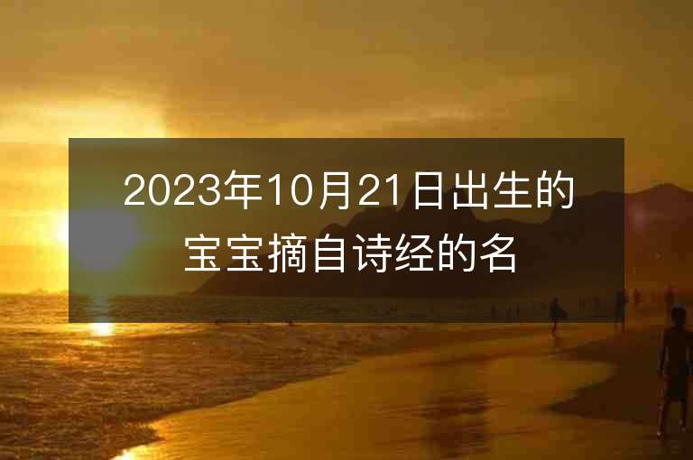 2023年10月21日出生的寶寶摘自詩經的名字女孩子五行缺木取名詩經