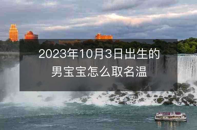 2023年10月3日出生的男寶寶怎么取名溫文爾雅的名字推薦