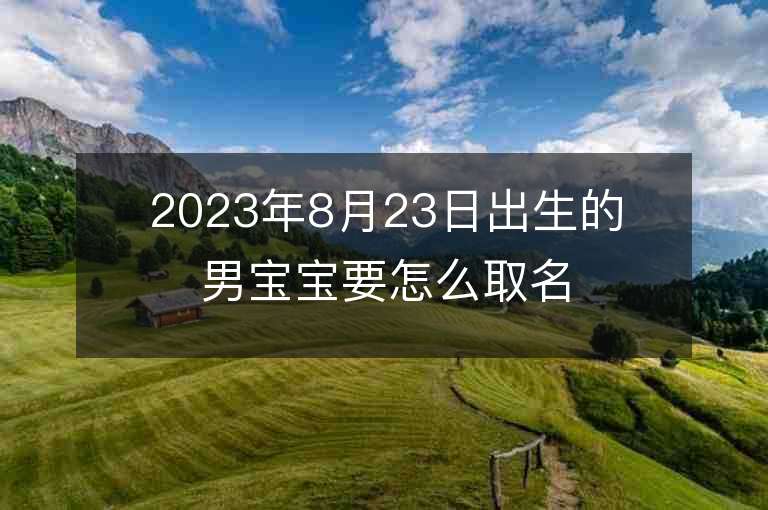 2023年8月23日出生的男寶寶要怎么取名有深意的男寶寶名字集錦