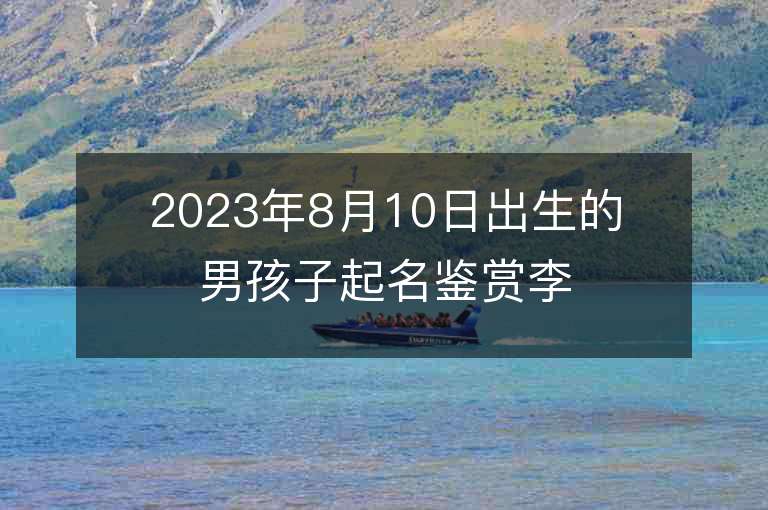 2023年8月10日出生的男孩子起名鑒賞李清照詞中最唯美的名字推薦