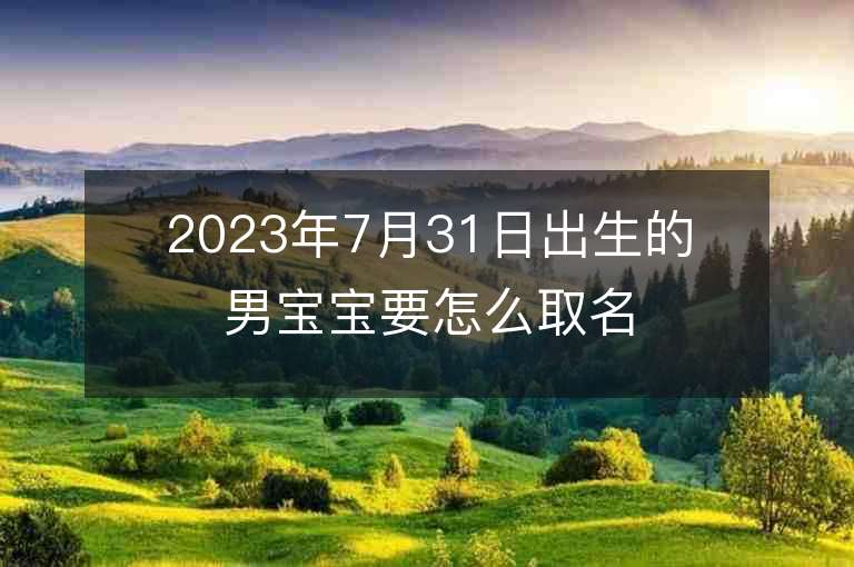 2023年7月31日出生的男寶寶要怎么取名優秀的男孩取名字推薦