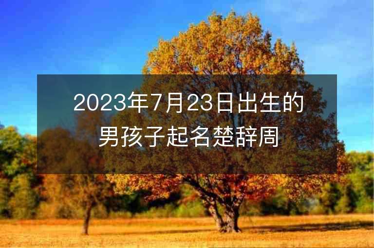 2023年7月23日出生的男孩子起名楚辭周易運(yùn)用楚辭名句起名