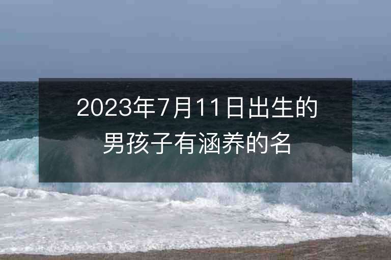 2023年7月11日出生的男孩子有涵養的名字受歡迎的男孩子起名用字