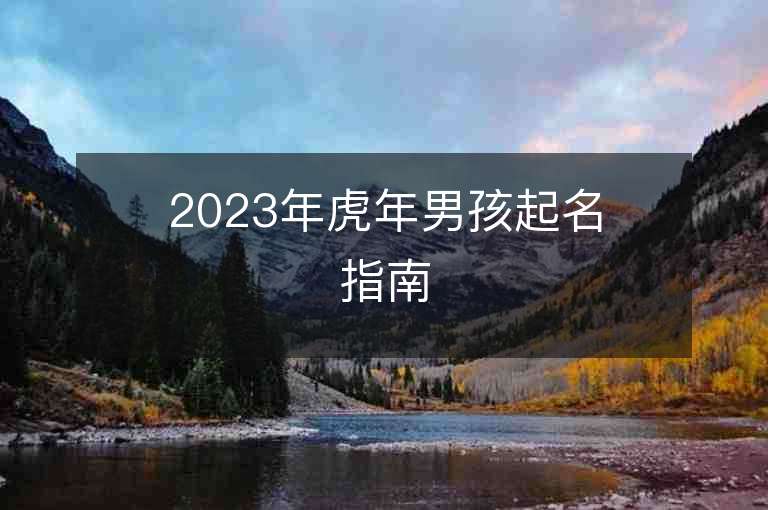 2023年虎年男孩起名指南