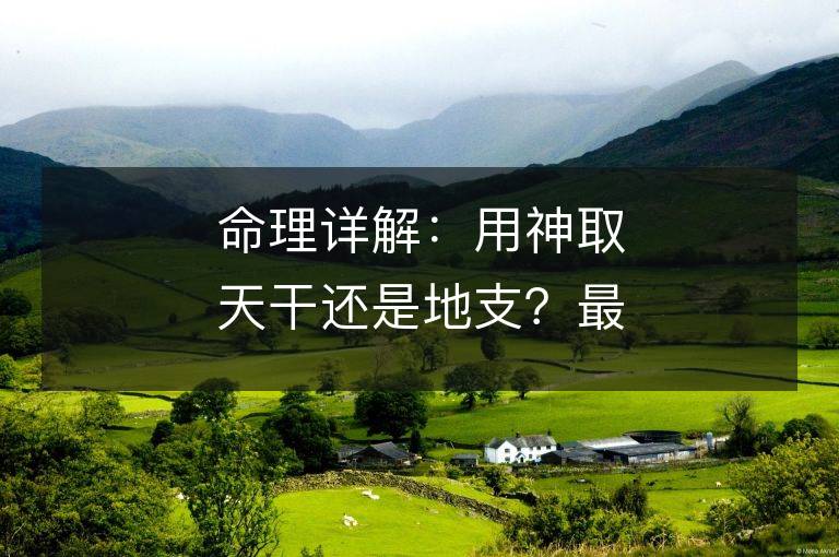 命理詳解：用神取天干還是地支？最佳可取于月令天干