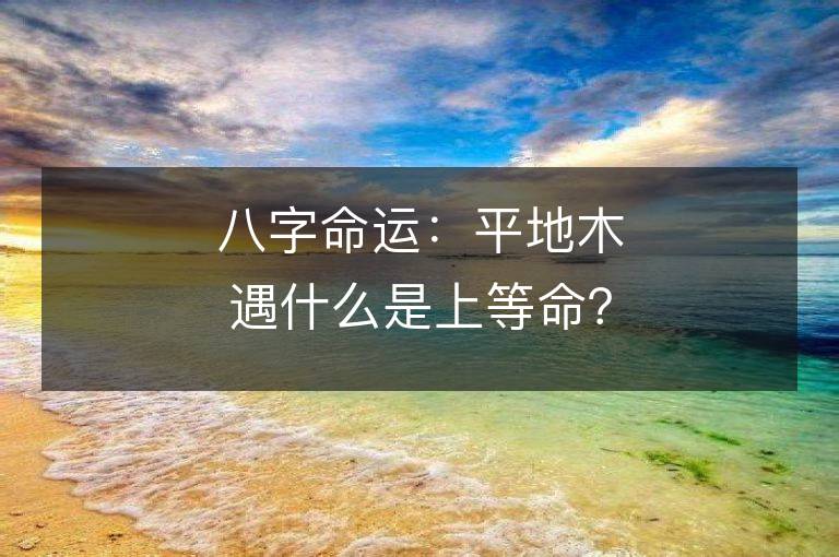 八字命運(yùn)：平地木遇什么是上等命？金箔金增飾光輝