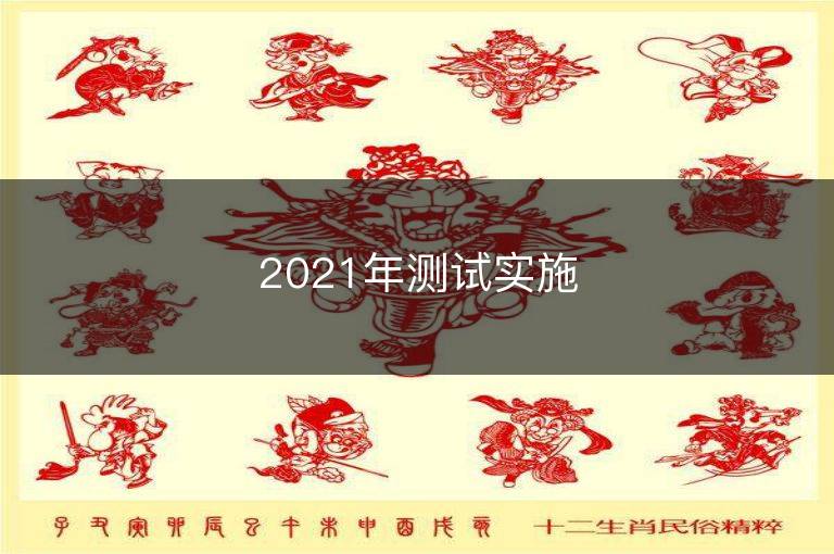 2021年測試實施