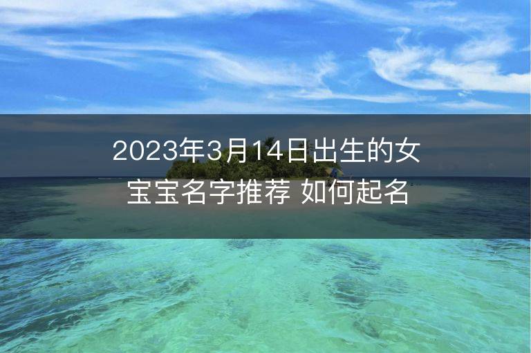 2023年3月14日出生的女寶寶名字推薦 如何起名