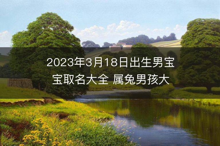 2023年3月18日出生男寶寶取名大全 屬兔男孩大方的名字