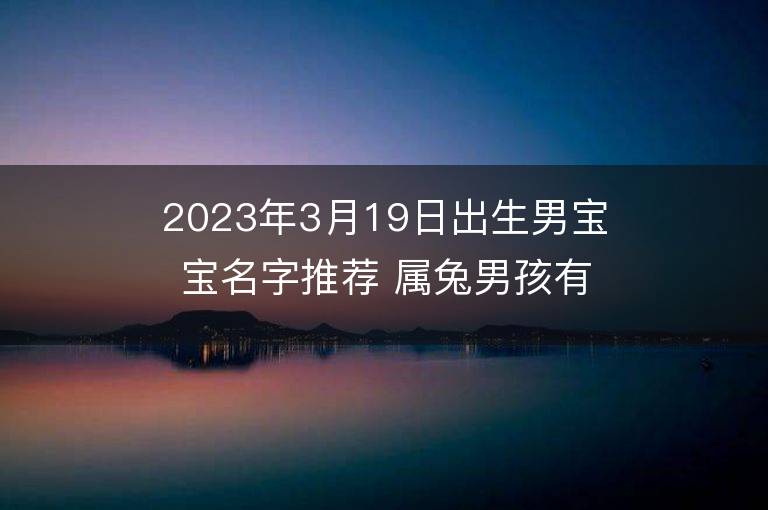 2023年3月19日出生男寶寶名字推薦 屬兔男孩有氣質(zhì)名字