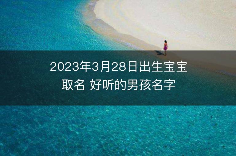 2023年3月28日出生寶寶取名 好聽的男孩名字