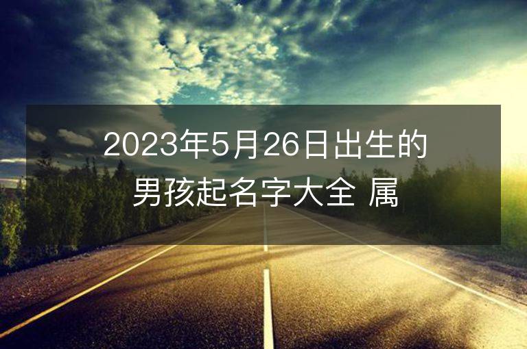 2023年5月26日出生的男孩起名字大全 屬兔男寶寶取名方法