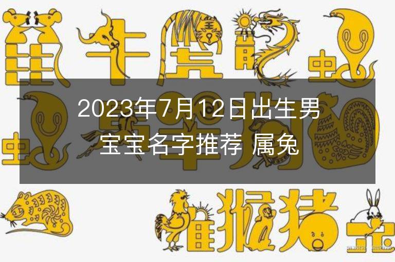 2023年7月12日出生男寶寶名字推薦 屬兔男孩有氣質名字