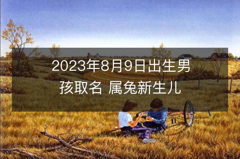 2023年8月9日出生男孩取名 屬兔新生兒高分好名