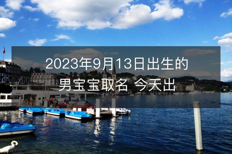 2023年9月13日出生的男寶寶取名 今天出生叫什么名字好