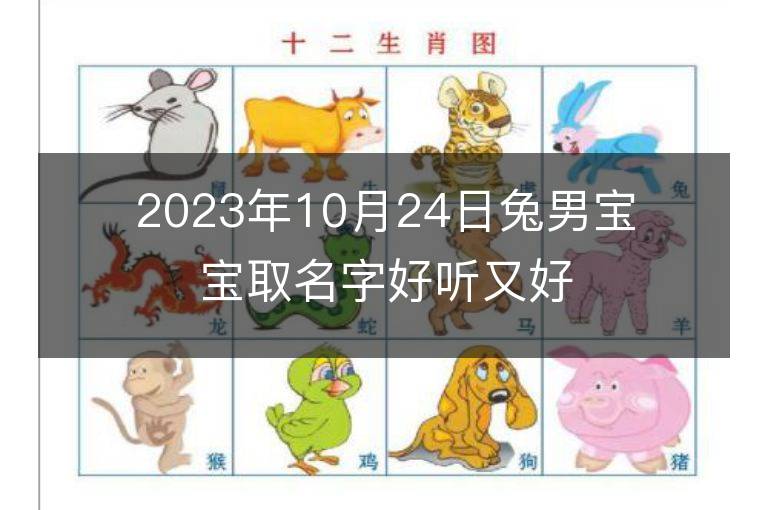 2023年10月24日兔男寶寶取名字好聽又好記