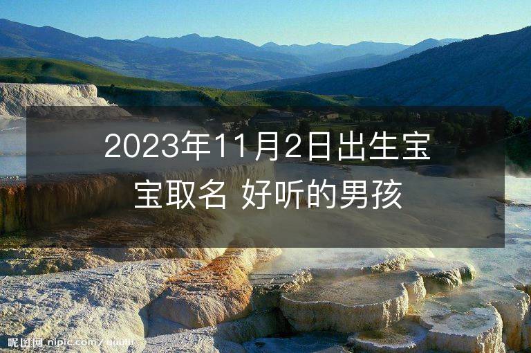 2023年11月2日出生寶寶取名 好聽的男孩名字