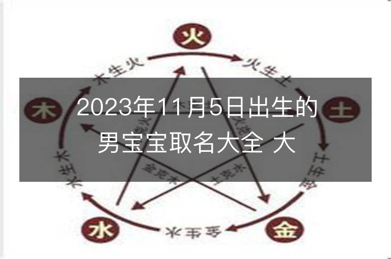 2023年11月5日出生的男寶寶取名大全 大氣的男孩名字