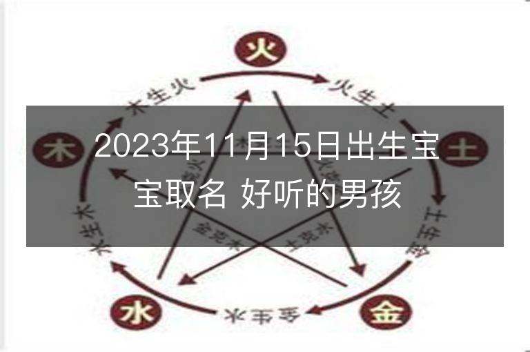 2023年11月15日出生寶寶取名 好聽(tīng)的男孩名字