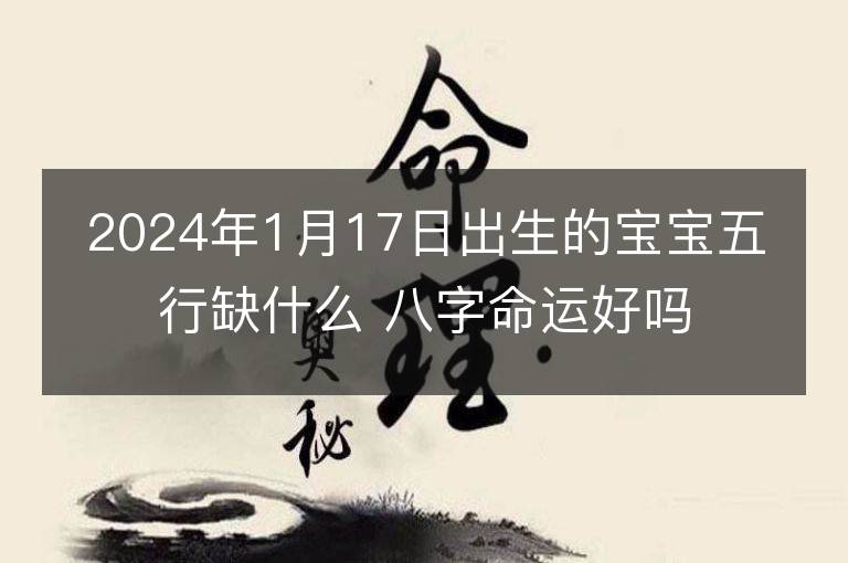 2024年1月17日出生的寶寶五行缺什么 八字命運好嗎