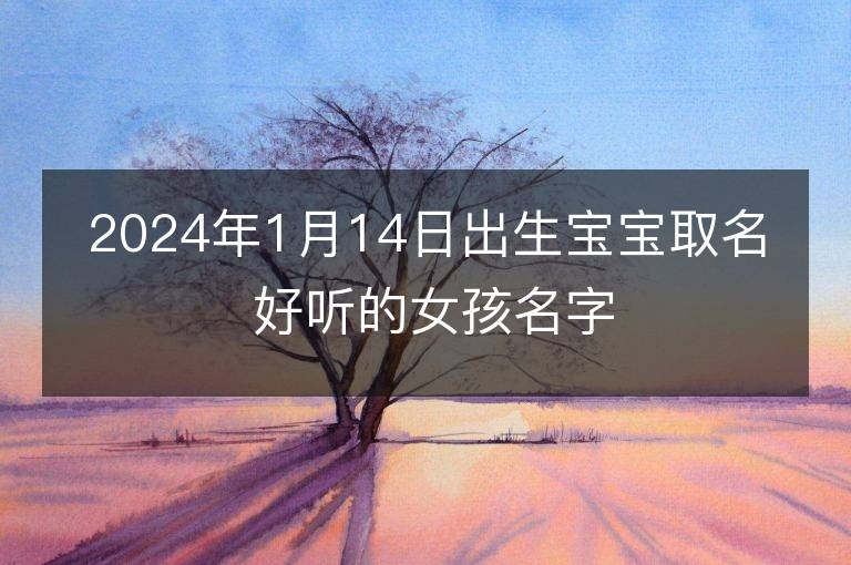 2024年1月14日出生寶寶取名 好聽的女孩名字