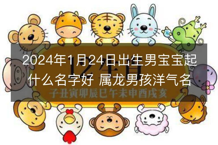 2024年1月24日出生男寶寶起什么名字好 屬龍男孩洋氣名字