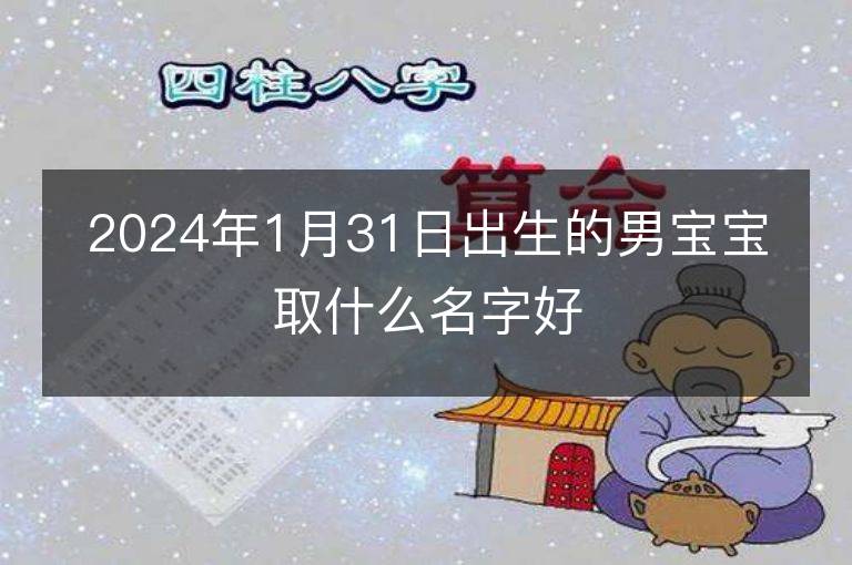 2024年1月31日出生的男寶寶取什么名字好