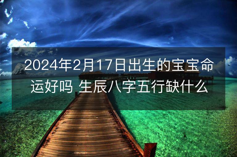 2024年2月17日出生的寶寶命運好嗎 生辰八字五行缺什么