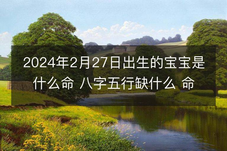 2024年2月27日出生的寶寶是什么命 八字五行缺什么 命好嗎