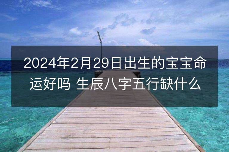 2024年2月29日出生的寶寶命運好嗎 生辰八字五行缺什么