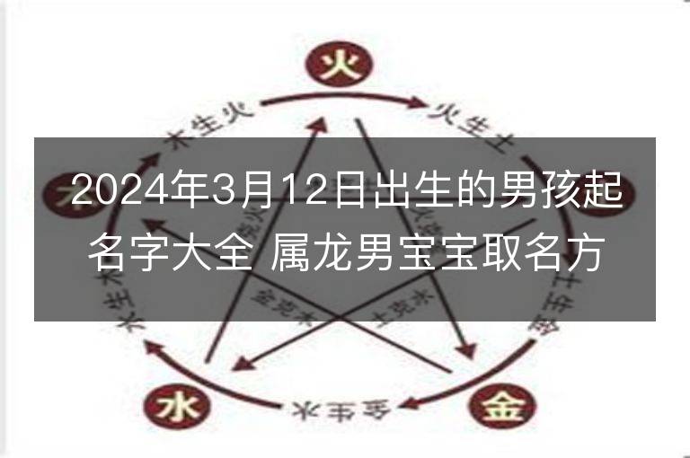 2024年3月12日出生的男孩起名字大全 屬龍男寶寶取名方法