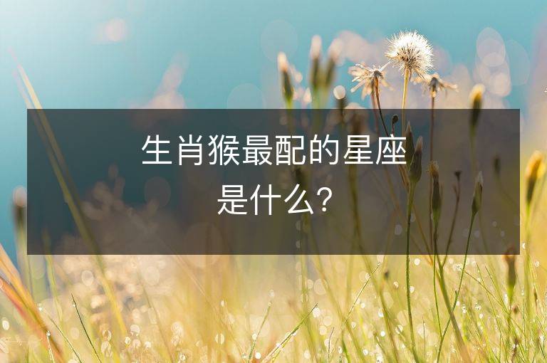 生肖猴最配的星座是什么？