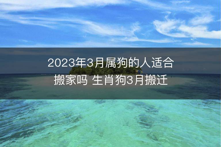 2023年3月屬狗的人適合搬家嗎 生肖狗3月搬遷好不好