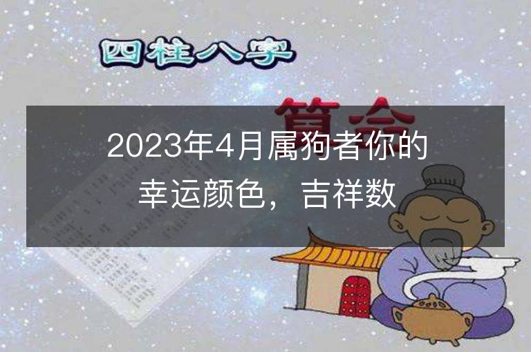 2023年4月屬狗者你的幸運顏色，吉祥數字，一查便知！