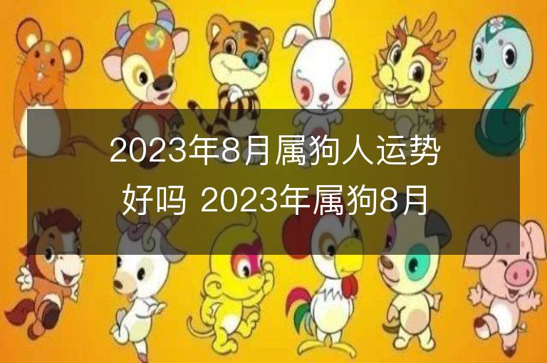 2023年8月屬狗人運勢好嗎 2023年屬狗8月運程如何