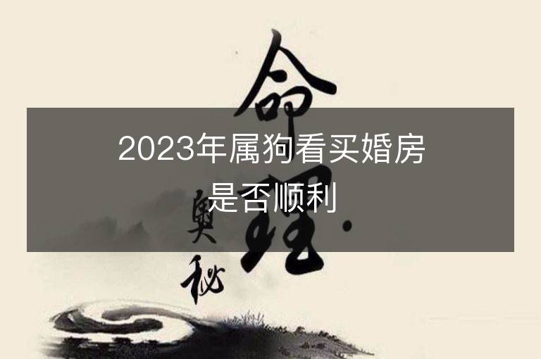 2023年屬狗看買婚房是否順利