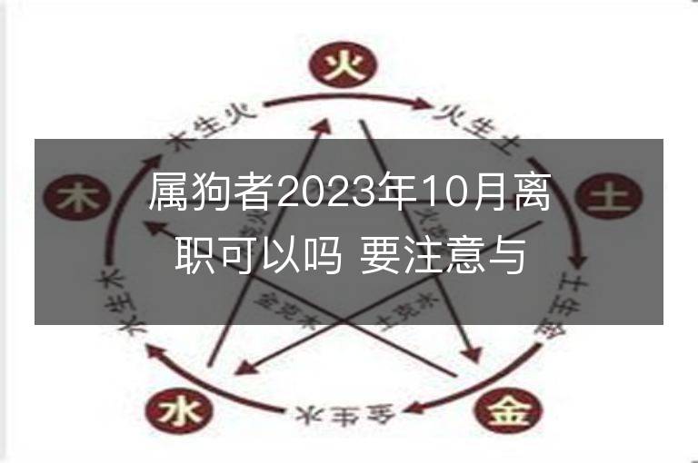 屬狗者2023年10月離職可以嗎 要注意與八字相合的人合伙