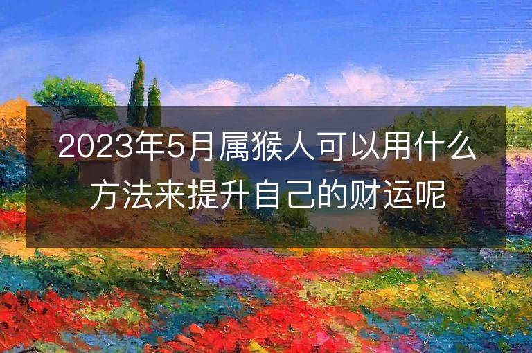 2023年5月屬猴人可以用什么方法來提升自己的財運呢