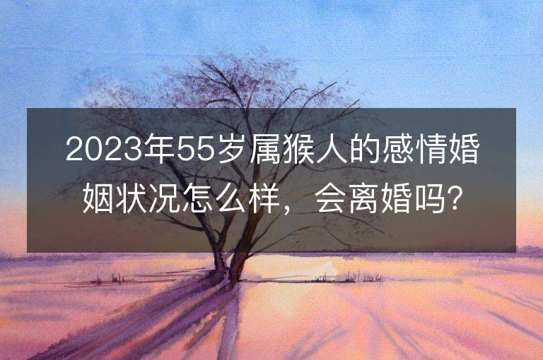 2023年55歲屬猴人的感情婚姻狀況怎么樣，會離婚嗎？