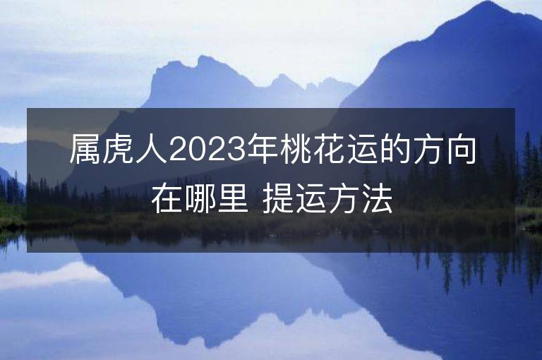 屬虎人2023年桃花運的方向在哪里 提運方法