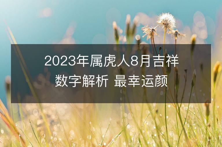 2023年屬虎人8月吉祥數字解析 最幸運顏色盤點