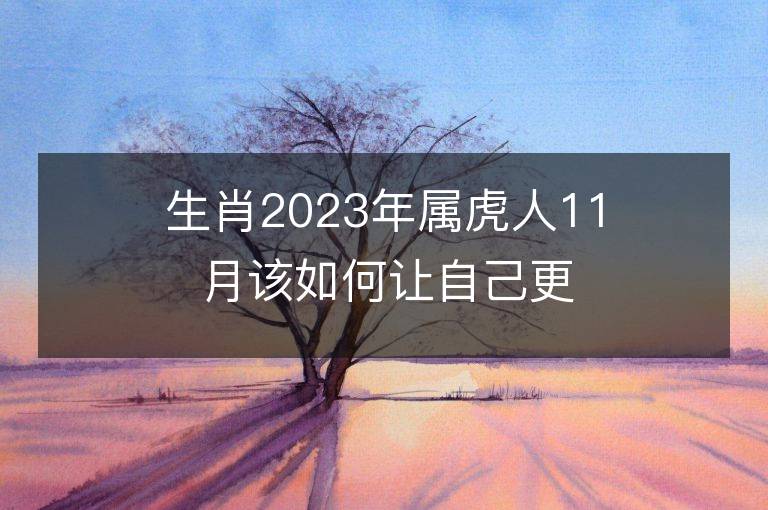 生肖2023年屬虎人11月該如何讓自己更健康 健康運勢分析