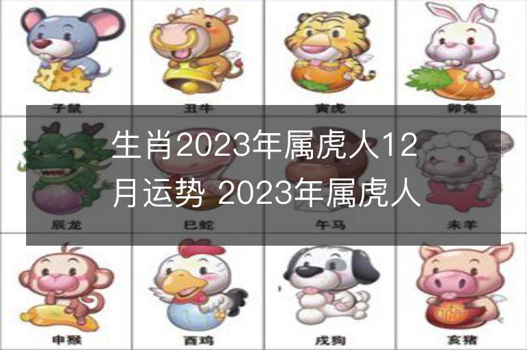 生肖2023年屬虎人12月運勢 2023年屬虎人12月運程如何