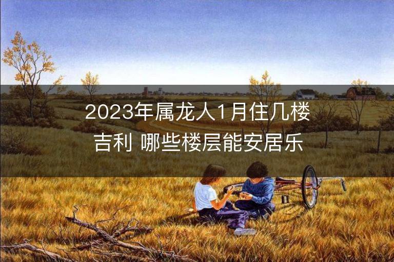 2023年屬龍人1月住幾樓吉利 哪些樓層能安居樂業