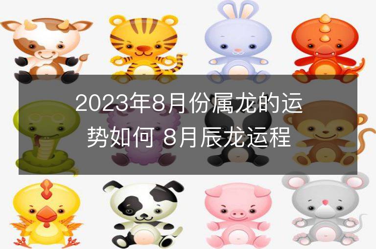 2023年8月份屬龍的運勢如何 8月辰龍運程詳解